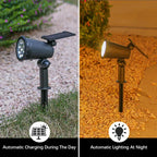 9 LED Solar Spot Light Outdoor Waterproof Spotlights Solar Garden Lights Landscape Lighting Decoration Pathway Lawn Lamp