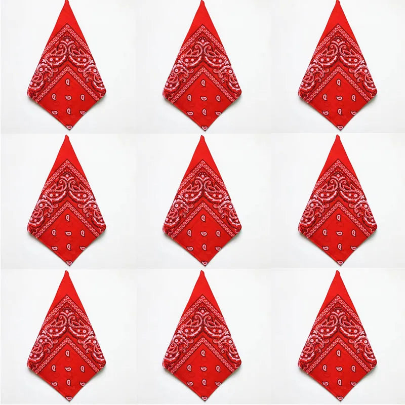 1/4/9pcs Men Women Bandana Hairband Cowboy Mens Biker Sports Headwear Wrist Hairwrap Single Sided Head Wrap Scarf Paisley