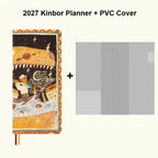 2027 Kinbor Portable Week Planner Daily Journal Notebook Month Year Weeks Plan 52g Bachuan Paper Book Gift for Back To School