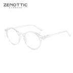 ZENOTTIC Retro Small Round Prescription Glasses Circular Progressive Eyewear Photochromic Optical Eyeglasses for Women Men