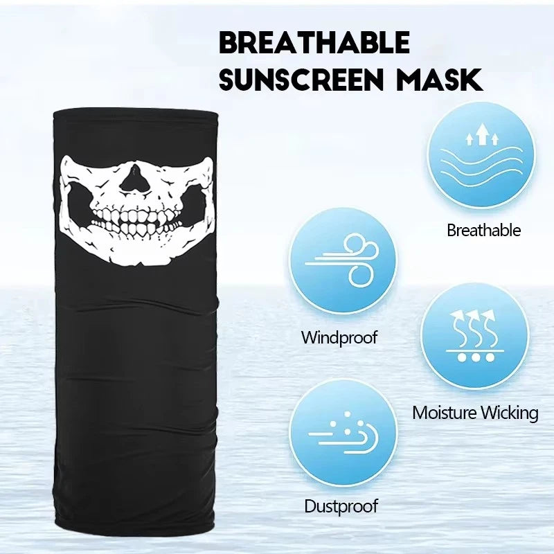 Summer Breathable Cycling Face Mask Bandana UV Protection Outdoor Face Cover for Running Hiking Skiing Hunting Men Women