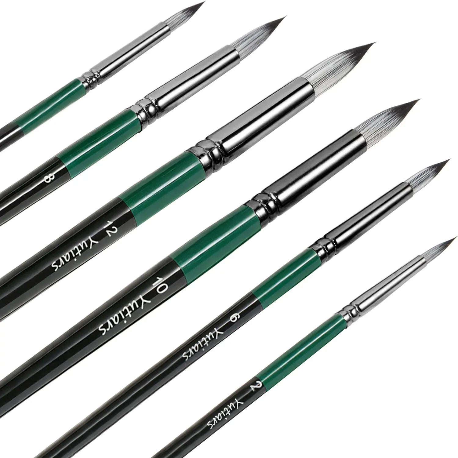 Yutiars Professional Artist Paint Brush Set - 6/24 PCS, Nylon Bristles for Watercolor, Acrylic, Oil Painting, Crafts & Face Body