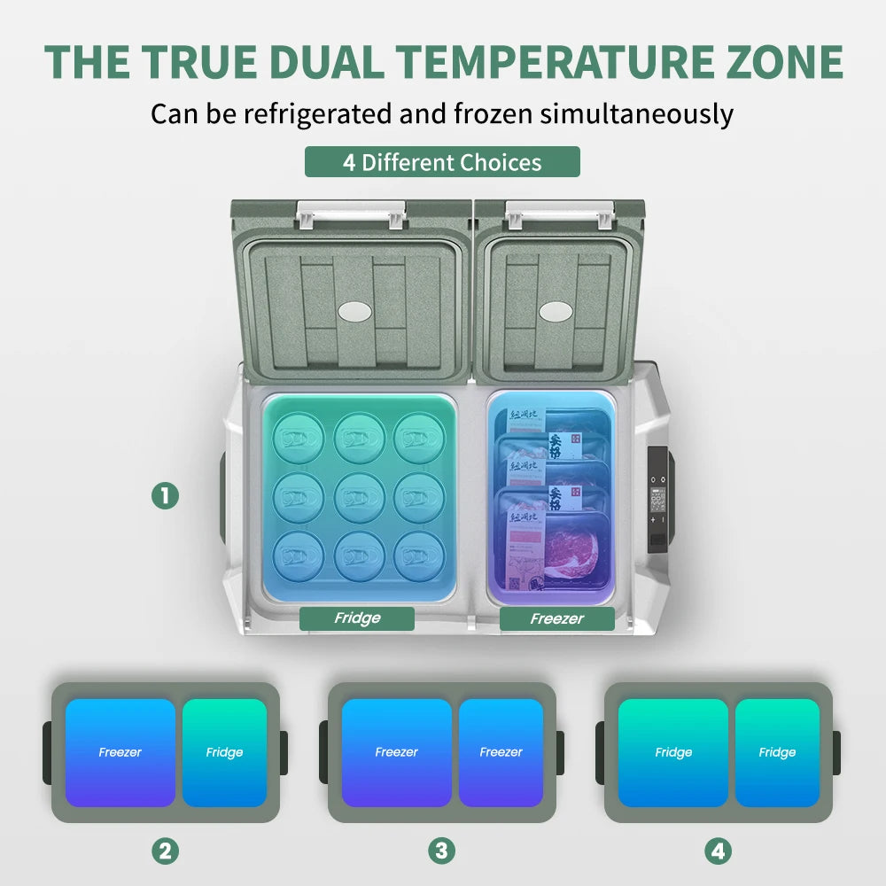 Alpicool NLS 20L 30L 40L Car Refrigerator Mini Fridge Freezer 12V Portable Compressor Cooler 12/24V DC 100-240V AC for Camping