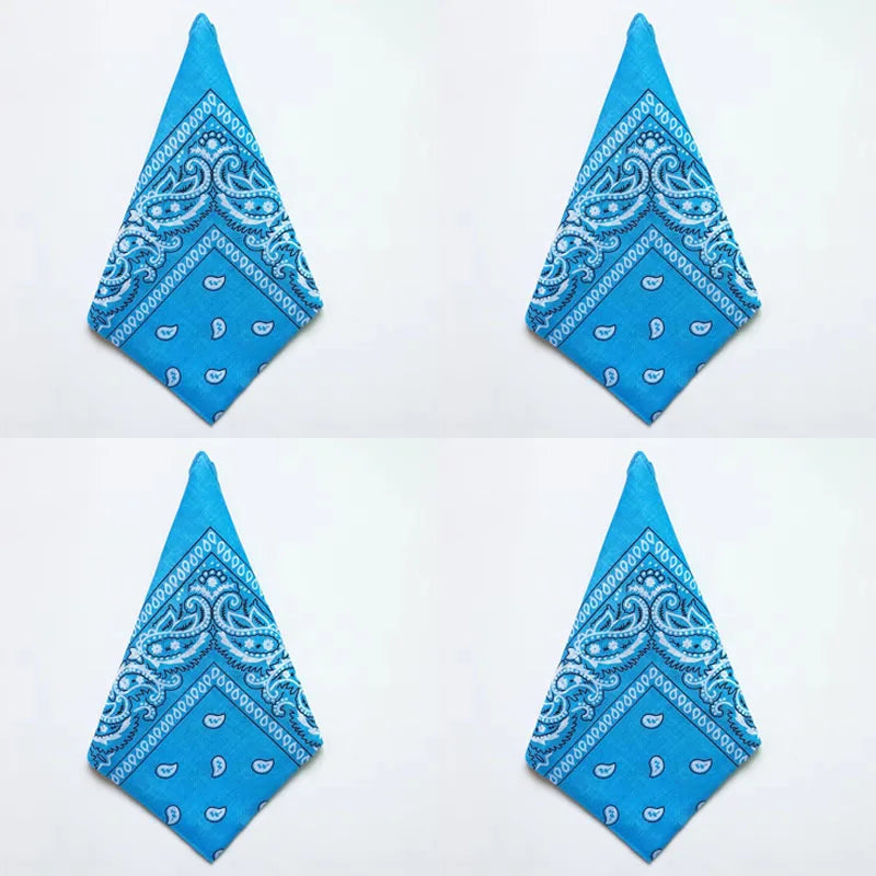 1/4/9pcs Men Women Bandana Hairband Cowboy Mens Biker Sports Headwear Wrist Hairwrap Single Sided Head Wrap Scarf Paisley