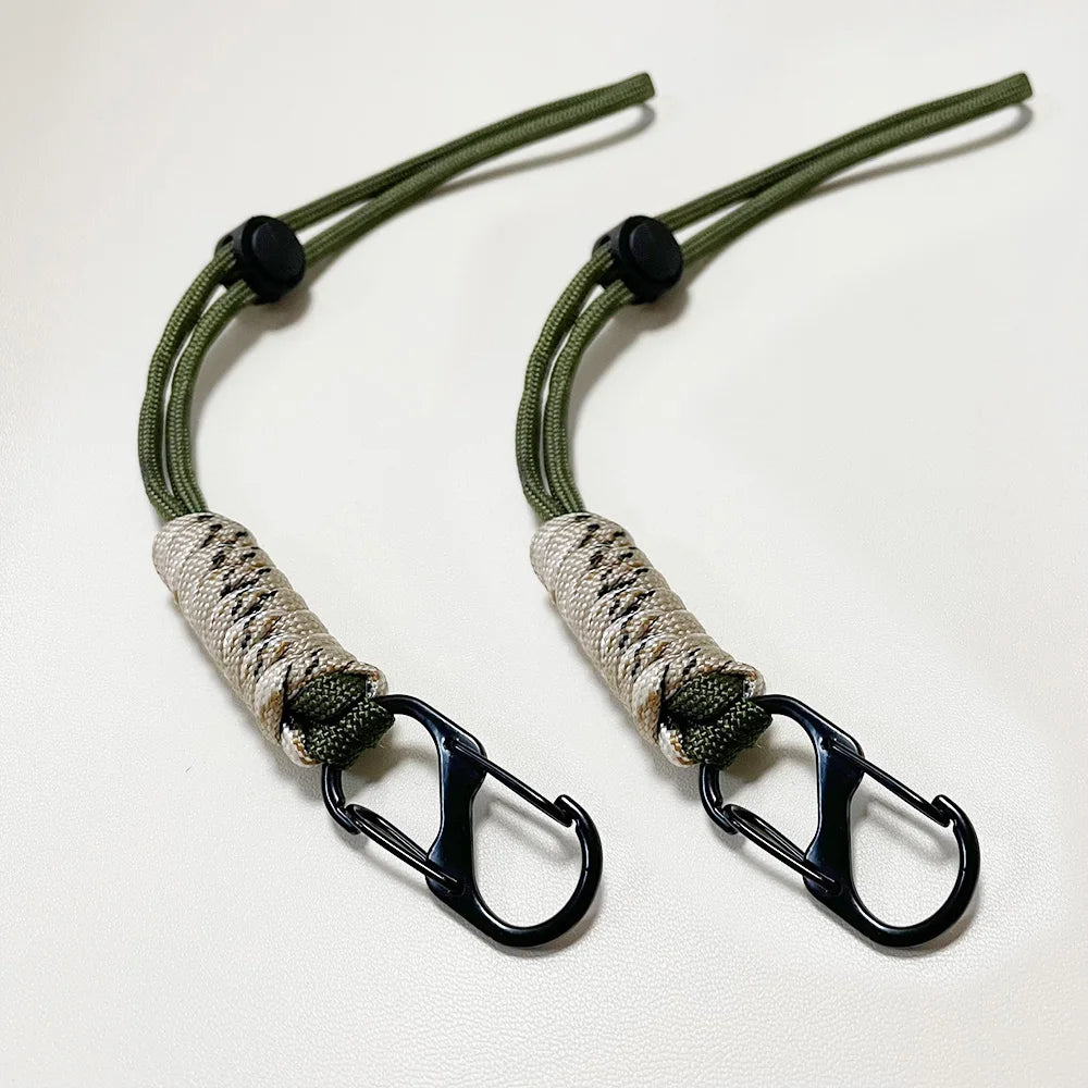 1pcs/2pcs/6pcs Hand Woven Umbrella Rope Outdoor Keychain Wrist Rope Outdoor External Buckle Car Key Hanging Rope