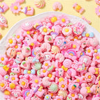20pcs Candy Sweets Resin Flatback Slime Flat Cabochons Beads Embellishment For DIY Jewelry Findings Accessories Making Supplies
