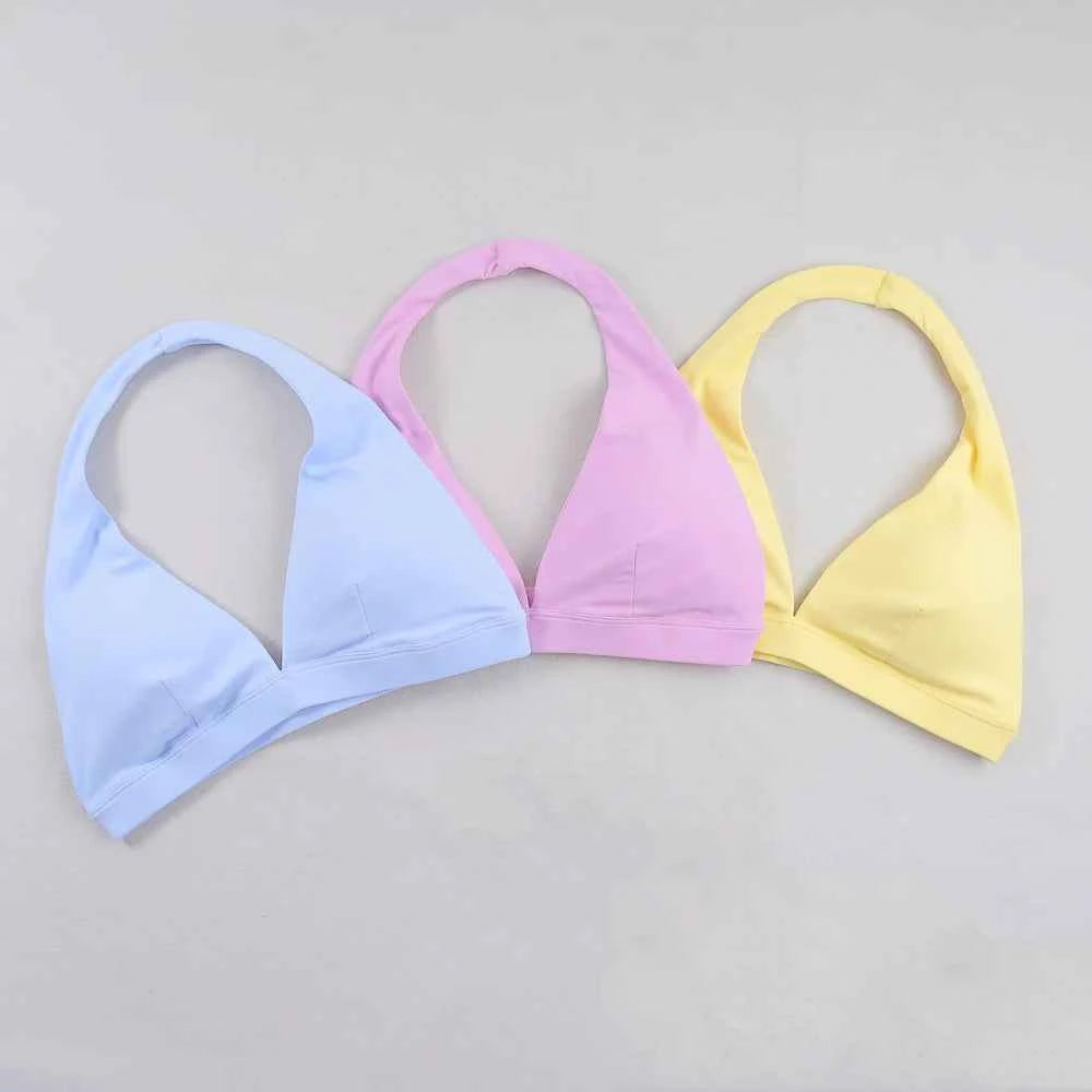 Women's V-neck Hanging Neck Cool Yoga Underwear Fitness Running Breathable Sexy Bra