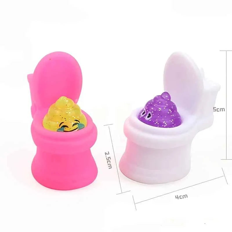 Squeeze Toilet Poop TPR Soft Kawaii Mochi Soft Stress Relief Fidget Toy,Laugh Out Loud with These Fun Prank Toilet Toys for Kids