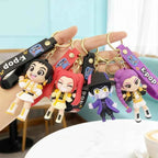 KPop Rumi Keychain Kpop Group Rumi Mira Zoey Anime Character Keychains Backpack Pendant Charms Party Favor Gift Keyring
