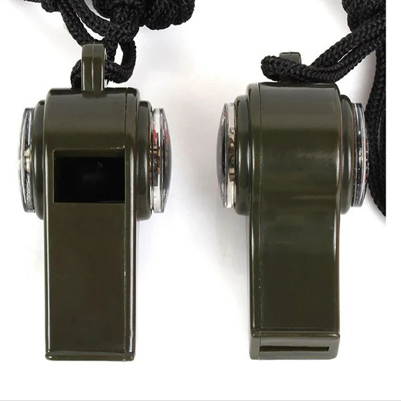 Outdoor Whistle Plastic Multifunctional 3-in-1 Whistle Survival Whistle Compass Thermometer Whistle Referee Whistle