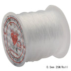 0.2-0.8mm Clear Nylon Beading Line Non Elastic Invisible Jewelry String for DIY Bracelet Necklace Jewelry Making 8-100m/Roll