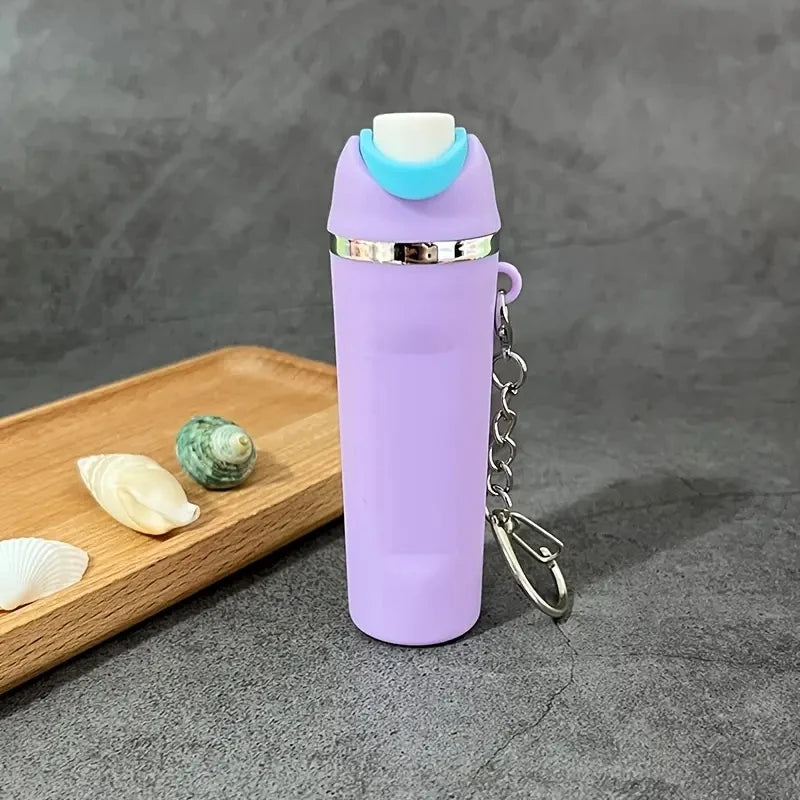 Mini Water Bottle Keychain ， Cute Cup Mini Tumbler Keychain，Applicable To Holder Keyring for Lip Balm, Backpack