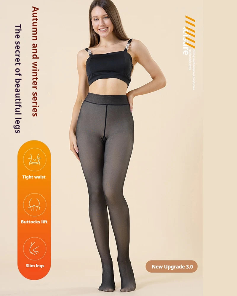 80g-300g Winter Women's Seamless Pantyhose Sexy Thermal Translucent Stockings High Elasticity Warm Legging Tights Female