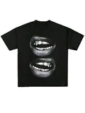 Grill Lips Funny Graphic Tee Shirt, Casual Soft, Pure Cotton 220gsm Pattern Printed T-Shirt