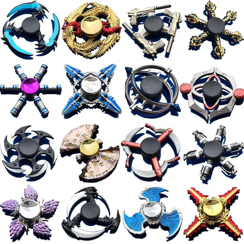 Anime Metal Fidget Spinner Zinc Alloy Silent Stress Relief Toy
