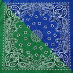 New Fashion Hip Hop 100% Cotton Bandana Square Scarf Gradient Color Paisley Headband Printed For Women/Men/Boys/Girls