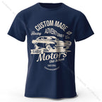 Men's Vintage Motors Graphic T-Shirt – Oversized Cotton Streetwear Tee