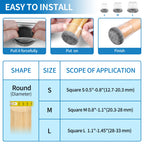 16PCS Silicone Chair Leg Caps Non-Slip Prevent Scratches Silent  Hardwood Floor Protector Waterproof Felt Furniture Feet Pad