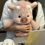 Soft Calf Pig Stuffed Animal Plush Toy Cute Animated Stuffed Animal Pillow Creative Running Pig Plush Toy Gift 17.7inch
