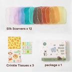 Montessori Cloth Tissue Box Sensory Activity Toy for Babies