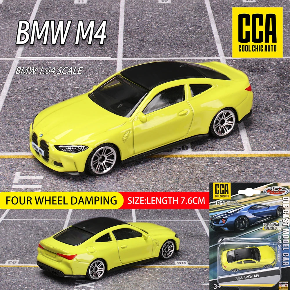 CCA 1:64 BMW M4 Z4 M850I M4 GT3 Exquisite Hanging Model Classic Car Static Car Model Alloy Die-Casting Car Model Collection Gift
