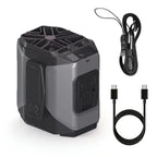 Portable Waist Fan 10000mAh with Power Bank LED Lighting Hanging Neck Fan 5 Speed Strong Airflow Cooling Fan for Outdoor Working