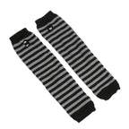 Winter Warm Long Sleeves Gloves for Man Women Fingerless Stripe Hip-Hop Knitted Elbow Mittens Elastic Outdoor Warmer Arm