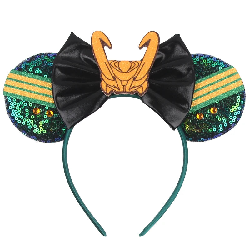 2026 Latest Fashion Ear Headband Sequin Bows For Girl Adult Kids Halloween Party Cosplay Hair Accessories Princess Hairband
