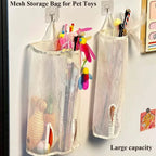 Cat Stick Wall-Mounted Mesh Storage Gag-Suitable For Pet Toys, Cat Toy Storage, Puppy Toys Storage bag without Taking Up Space