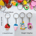 40Pcs (Mix) Random style Cartoon keychain Ornament Wallet Bag Pendant keyring Classroom prizes ，Holiday Party Gifts