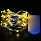 3V Led Silver Wire Fairy Lights Battery Power LED String Light with Switch for Garden Patio Fence Wedding Party Christmas Decor