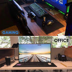 Gaming Large Mousepad – Anti-Slip Rubber Desk Mat with Stitched Edge, Extra-Large Mousepad