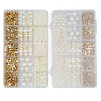 1240PCS 10x17mm CCB Imitation Pearl Acrylic Spacer Beads – DIY Jewelry Making Kit for Bracelets, Necklaces & Craft Accessories