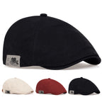 Men Side Letter Sticker Newsboy Caps British Painters Hats Spring and Autumn Adjustable Flat Cap Hip Hop Berets Peaked Cap