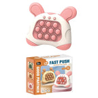 Pop it Quick Push Game Machine Fidget Kids Games Toys Sensory Toys Handheld Game Bubble Stress Pop Light Up Game for Kids Adults