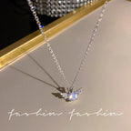 Y2K Crystal Bow Angel Wings Heart Pendant Necklace For Women Sweet Cool Girl Clavicle Chain Trendy Aesthetic Jewelry Accessories