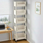 Versatile 2-5Tier Rolling Storage Cart with Wheels Perfect Bathroom Kitchen Office Ideal Groceries Snacks Toys Books Toiletries