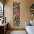 Japanese Ocean Waves Wall Decoration Tapestry Red Sun & Ocean Waves Landscape Aesthetic Tapestry Wall Hanging Home Room Decor