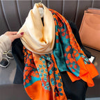 Spring Scarf Women's Luxury Design Polyester Material Smooth Scarf Soft Shawl Beach Scarf