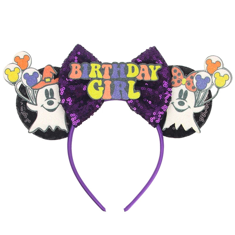 2026 Latest Fashion Ear Headband Sequin Bows For Girl Adult Kids Halloween Party Cosplay Hair Accessories Princess Hairband
