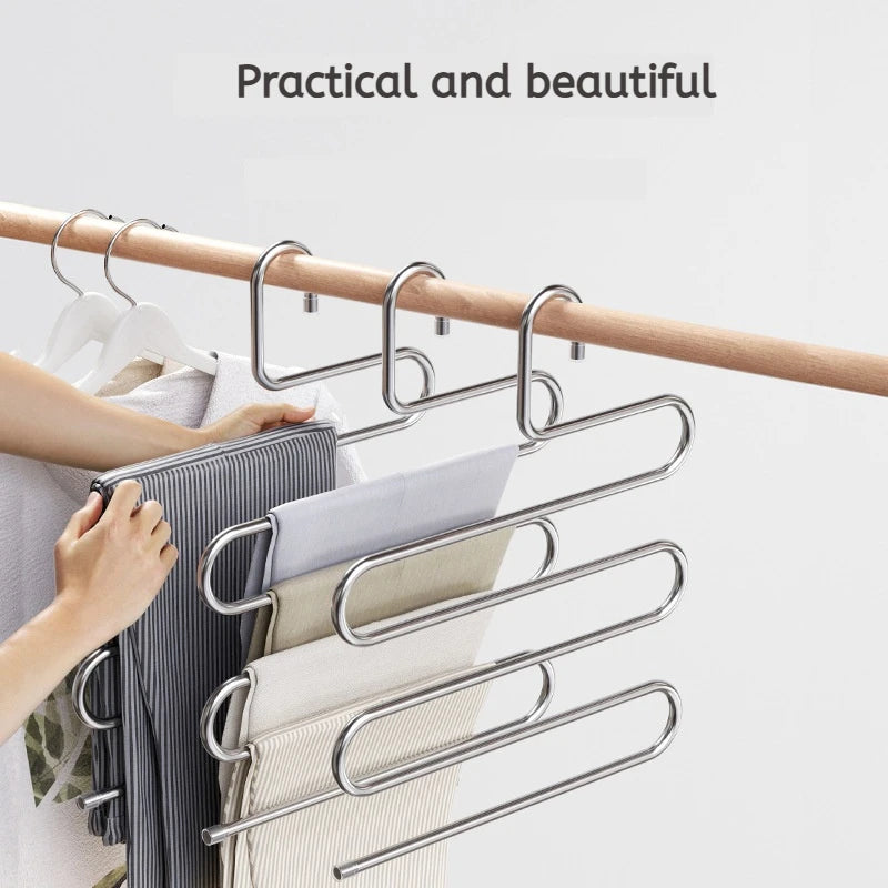 5-Layer Multi-Functional Clothes Hanger – Space Saving Non-Slip Storage Rack