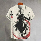 New Men's Short Sleeve Shirt Black Octopus Drum Rock Guitar Art Print Harajuku Vintage Flap Top Sandy Beach