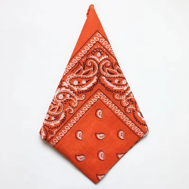 1/4/9pcs Men Women Bandana Hairband Cowboy Mens Biker Sports Headwear Wrist Hairwrap Single Sided Head Wrap Scarf Paisley