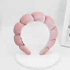 Sponge Spa Headband Velvet Washing Face Wide Padded Headband Skin Care Makeup Removal Shower for Women Girls Hair Accessories