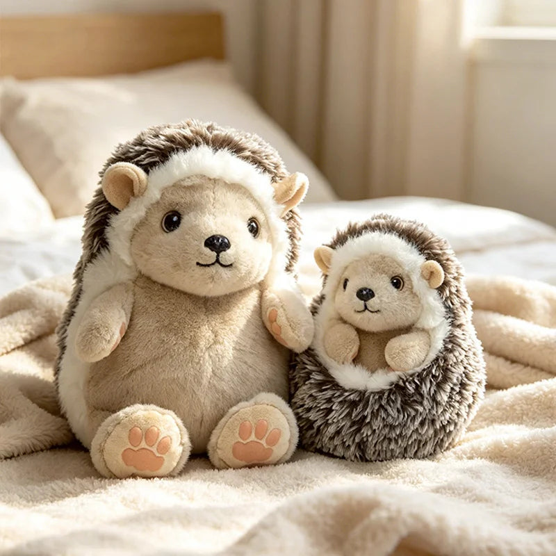 10/20/25cm Cute Hedgehog Plush Doll Soft Hedgehog Huggable Pillow Lifelike Hedgehog Pendant Doll Lovely Desktop Pet Bag Decor