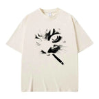 Funny Meme Smoking Cat Face Graphic T-shirts Men Women Casual Cotton Vintage T Shirts Men's Oversized T-shirts Cats Lovers Gifts