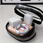 New Portable Clear Figure Display Keyring Bag Waterproof PVC Oval Hanging Blind Box Storage Bags Keychain Organizer Case