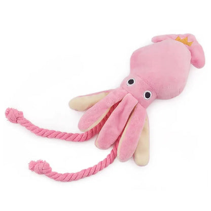 Supet Pet Octopus Plush Rope Toy – Bite-Resistant Interactive Dog Toy for Indoor & Outdoor Play