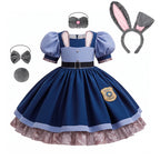 Disney Baby Girls Cosplay Zootopia Judy Bunny Costume For Children carnival Festival Dress Rabbit Police Zoo Fancy Clothes 2026