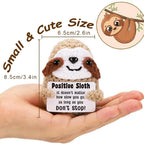 Positive Energy Duck Doll Hug Pocket Mini Handmade Plush Wool Knitting Dolls Funny Emotional Support Crochet Gift for Birthday